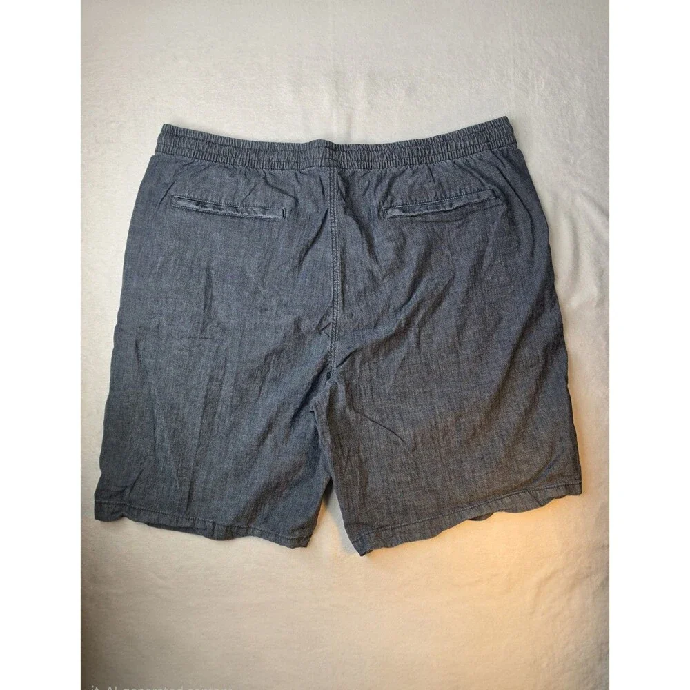 The Foundry Supply Co. Mens Navy Elastic Waist Shorts With Drawstring Size 3XLT